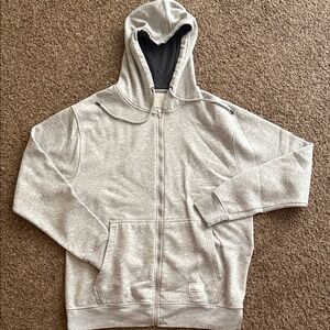 Men's Gray Full-Zip Hoodie